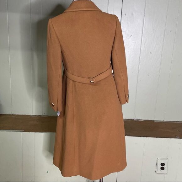 Vintage Regency Cashmere Long Camel Car Coat Size 0 - Picture 5 of 12